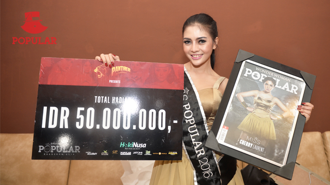 Gelar Cover Miss Popular 2017 Sukses Diambil Oleh Cherry Laurent!